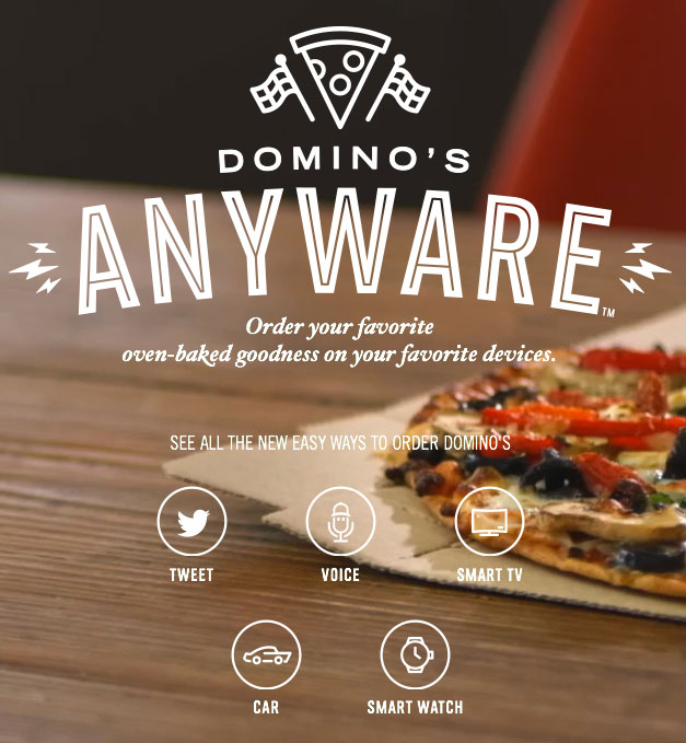 Pedri pizza desde tu smart watch o smart Tv