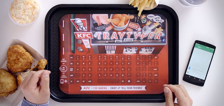 TrayTyper de KFC: Marketing directo interactivo en tu bandeja